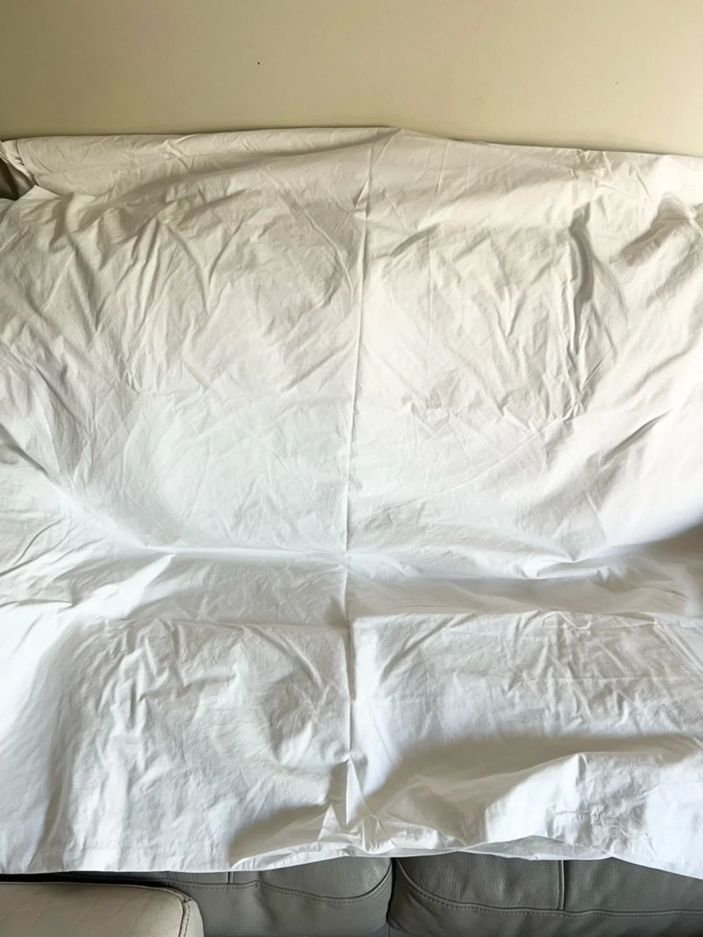 RH White Italian Cotton Duvet Cover California King Restoration Hardware Percale